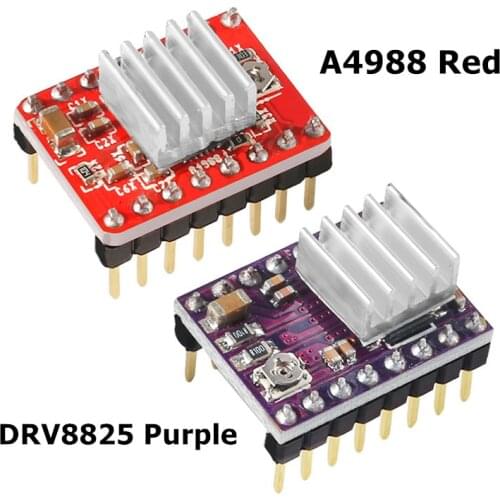 DRV8825 A4988 Stepper Motor Driver With Heatsink 3D Printer Parts Step Stick Carrier Reprap RAMPS 1.4 1.5 1.6 MKS GEN V1.4 Board