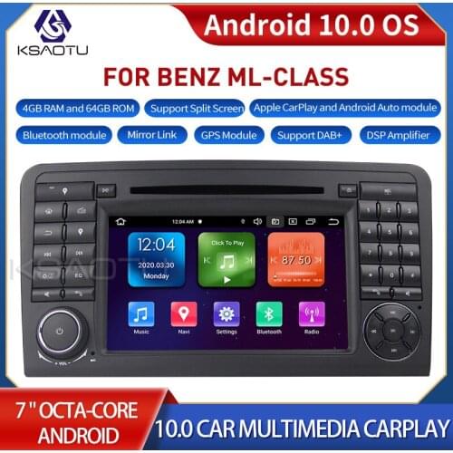 KSAOTU 7083 7" 8-Core Android 10.0 Car Stereo Carplay DSP DAB+ GPS WiFi USB DVB-T 4G TPMS Canbus OBD2 For BENZ L-CLASS