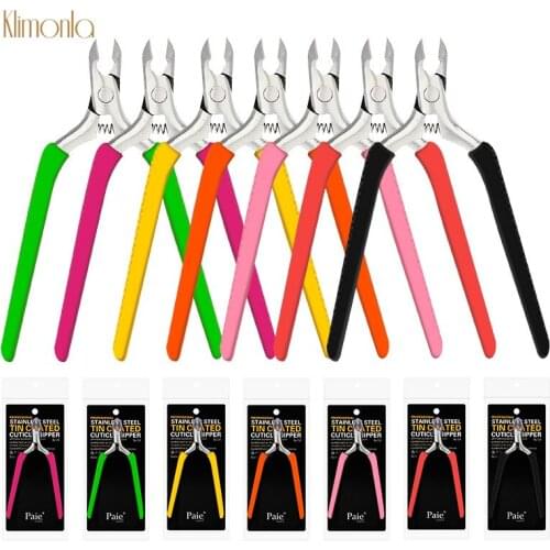 1Pc Professional Design Nail Art Seven Color Cuticle Stainless Steel Dead Skin Scissors Manicure Nipper Clipper Nail Care Tool