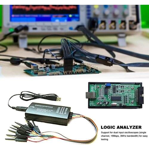 LHT00SU1 Virtual Oscilloscope Logic Analyzer Multifunctional Full-featured Signal Generator with 16MHz Max Sampling Rate