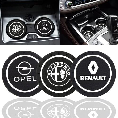 Fashion Car Coaster Silicone Epoxy Coaster Car Decoration For Chevrolet Aveo Trax Mazda Toyota Audi BMW Benz Mitsubishi Skoda