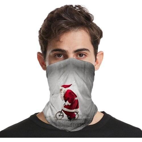 Fashion Christmas Scarf Windproof Sports Masks Carnival Print Half Face Scarves Neck Gaiter Headband Hiking Fishing Scarf Masks