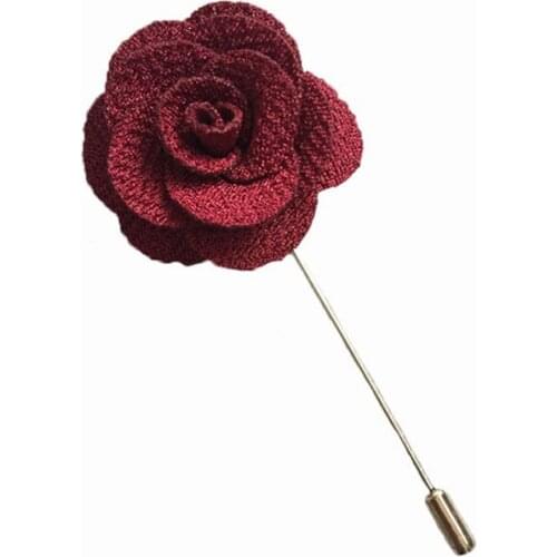 5Pieces/Lot Mens Brooch Flower Groom Boutonniere Handmade Cloth Flowers Wedding Party Prom Man Suit Corsage Pin Brooch Flower