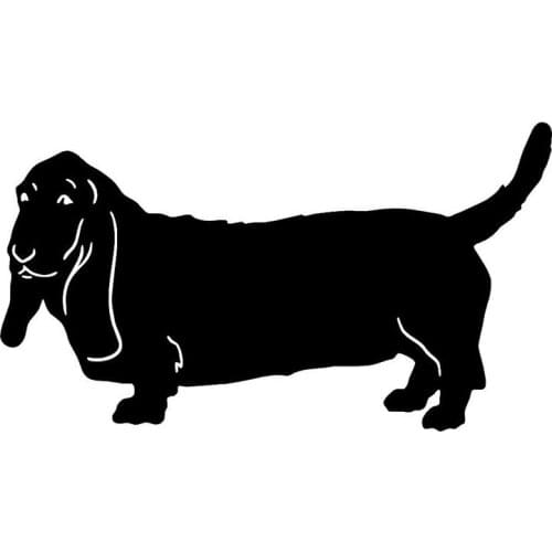 22.6*12.7CM Basset Hound Dog Cover Scratch Car Stickers Fashion Accessories Decorative Body Decals C6-0272