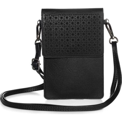 For 6.5 Inch Korea Style Touch Screen Shoulder Bag for Mobile Phone Outdoor Portable Universal Pouch Waist 2 Layers Pocket Case