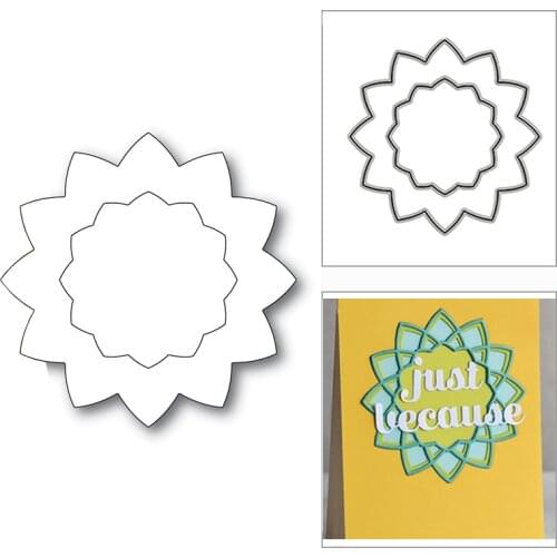 New Layered Sun Flower Contour 2020 Metal Cutting Dies for DIY Scrapbooking and Card Making Decorative Embossing Craft No Stamps