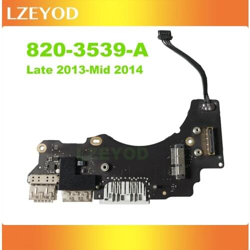 Original A1502 I/O Board USB Power Board 820-3539-A for MacBook Pro Retina 13" A1502 USB HDMI SD Card Reader IO Board 2013 2014