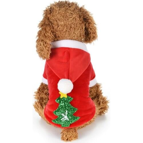 Autumn and Winter Red Pet clothes 2018 winter Christmas pet dog coats Snowflake Christmas tree Dog clothing holiday wholesale