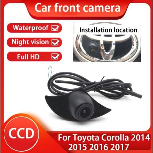 Parking Accessories Logo Car HD Front Camera For Toyota Corolla 2014 2015 2016 2017 Waterproof Night Vision CCD high quality