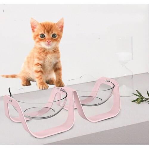 Non-slip Cat Bowls Drinker For Cats Double Pet Bowls With Raised Stand Pet Food and Water Bowls For Cats Dogs Feeders Pet Supply