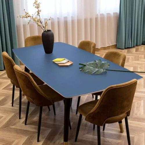 Nordic Ins Solid PVC Protective Waterproof Decorative Tablecloth Oilproof Thick Rectangular Dining Table Cover Tea Table Cover