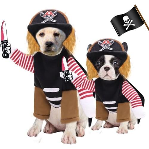 Medium Large Soft Warm Dog Pet Clothes Pirates Funny Pet Dogs Cats Fighting Clothes Halloween Daily Puppy Clothing Pet Products