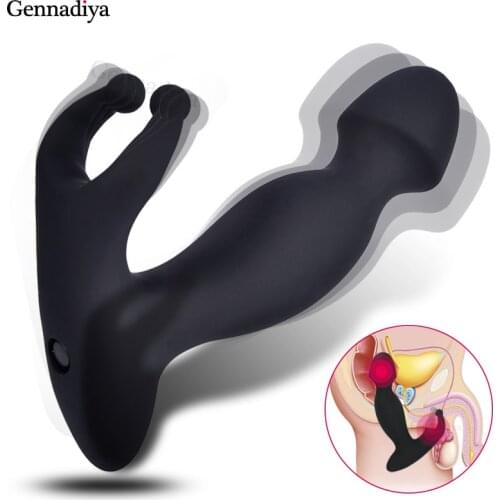 Super speed Vibrating strong Vibrator Prostate Massager Safe Silicone Butt Plug Body anal cleaner shower for adult women toys