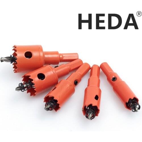 HEDA Hole Saw Drill Bits Copper Iron Cutter 5PCS 16 - 30mm M42 Bi- Metal for Woodworking Stainless Steel Aluminum Alloy