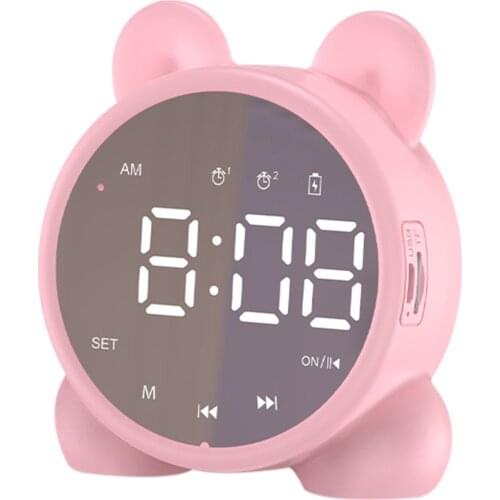 USB Smart Digital Alarm Clock Multifunction Bluetooth Wireless Dual Clock Radio Speaker Surface LED Clock Wireless Newcomer