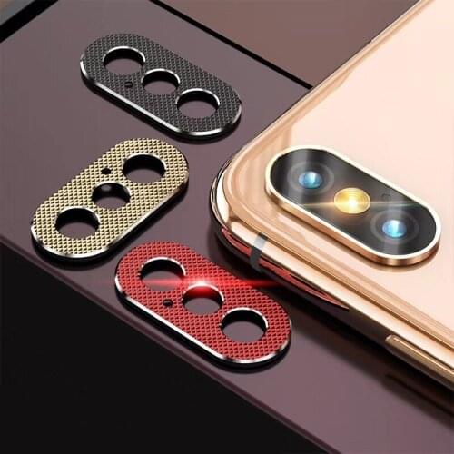 Phone Camera Guard Circle Metal Lens Protector Cover Case For iPhone XR X XS MAX 8 7 6s Plus Cubierta De La Lente Lensbeschermer