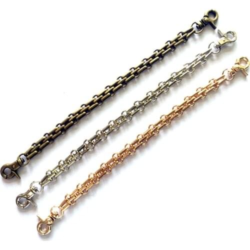 5Pcs Bronze Silver Gold Color Metal Chain Lobster Clasps Clutch Coins Purse Bag Handbag Handle Accessories 25cm