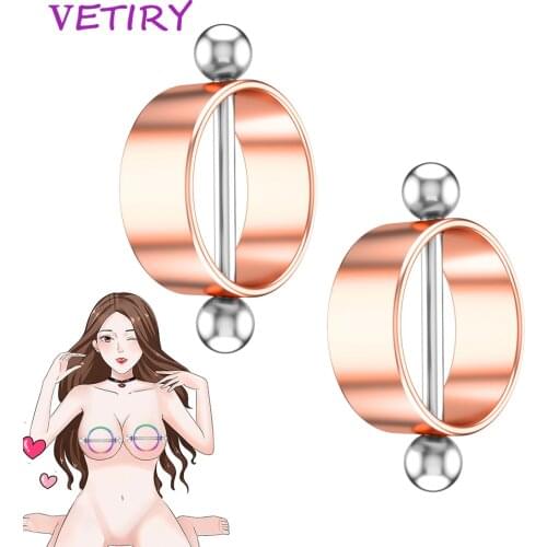VETIRY 1 Pair Nipple Clamps Sex Toys for Women Couple Breast Clips Erotic Toys Adult Games Nipple Stimulator Stainless Steel