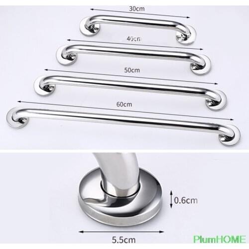 1Pc New Stainless Steel 200/300/400/500/600mm Bathroom Tub Toilet Handrail Grab Bar Shower Safety Support Handle Towel Rack