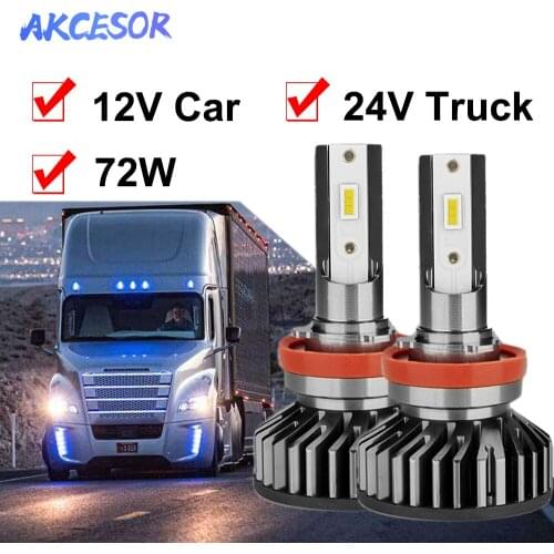2pcs H7 LED H4 H11 H1 9005 9006 9012 H8 H9 Car Headlight Bulbs For Truck 12V 24V Vehicle Auto Lamp 55W Super Bright Waterproof