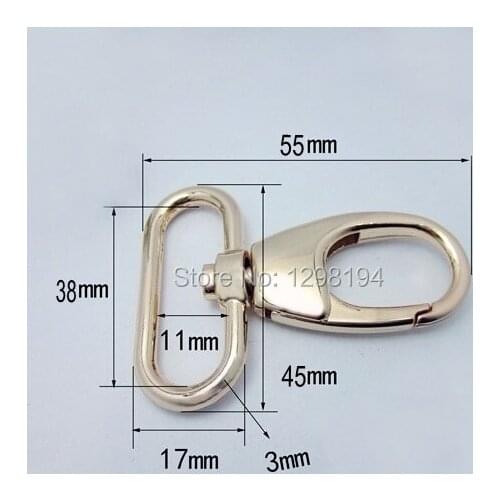 20PCS Gold Curved Lobster Clasps Swivel Trigger Clips Snap Carabiner Hardware Backpack/Handbag/Pet Hook Keychain Camping Hike