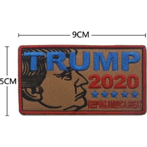 3D Embroidery Armband Loops And Hook TRUMP Patches Trump Once Again Let The United States Strong Chest Stripe Cloth Patch