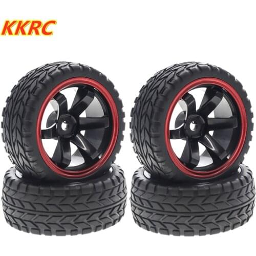 4pcs 26mm Rubber Tyre Tire With Wheel Rims Hex 12mm For 1/10 HSP HPI Sprint 2 Drift RS4 On Road Cars