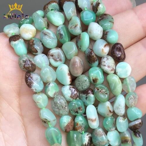 5-7mm Natural Irregular Chrysoprase Australian Jades Loose Stone Beads For Jewelry Making DIY Necklace Bracelet Accessories 15"
