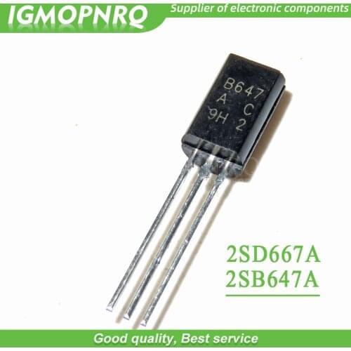 100PCS 2SD667AC 50PCS + 2SB647AC 50PCS TO-92L 2SD667 2SB647 D667AC B647AC D667 B647 TO-92L Transistor