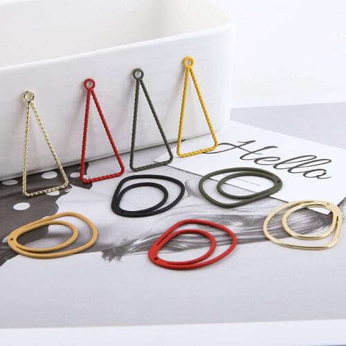 50pcs/lot rubber paint irregular flowers/water drop/rectangle shape alloy floating locket charms diy jewelry earring accessory