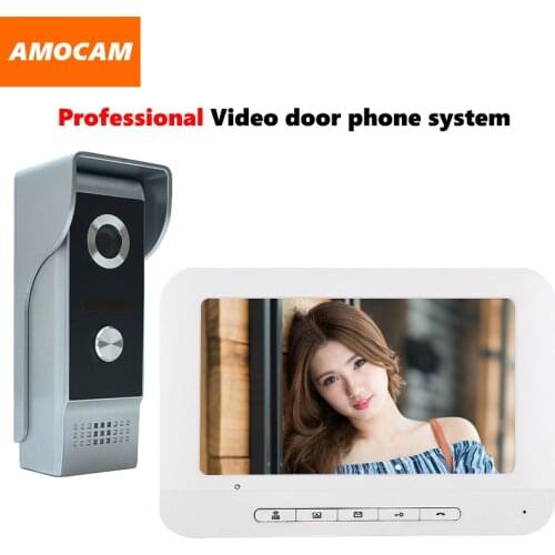 7" Monitor Video Doorbell Door Phone Kit IR Night Vision Aluminum Alloy Door Camera Video Intercom interphone system for villa