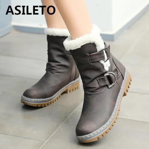 ASILETO Women's Wedge Ankle Boots