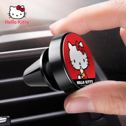 Hello Kitty Car Mobile Phone Holder Magnetic Suction Cup Car with Magnetic Car Navigation Mobile Phone Holder