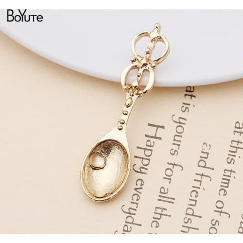 BoYuTe (20 Pieces/Lot) Metal Alloy 13*51MM Crown Spoon Materials Vintage Style Diy Hand Made Jewelry Accessories Parts