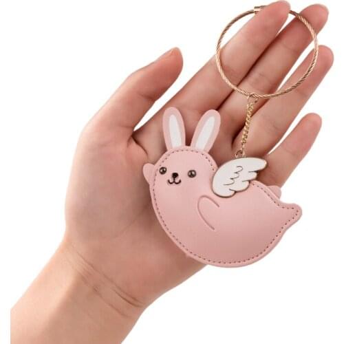 High Quality Animal Angel Bear Key Rings Women Girl Car KeyRing Charm Bag Pendant Luxury Key Chain Kawaii Couple Gift Wholesale