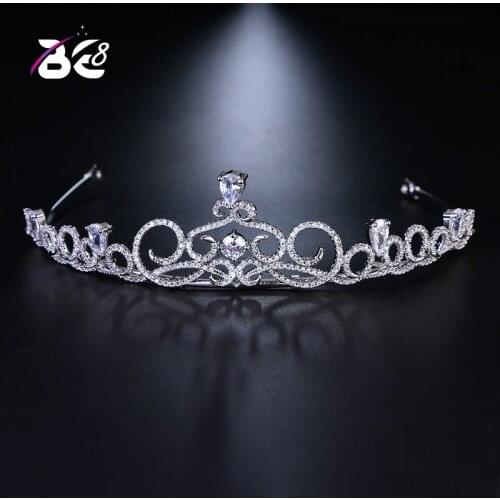 Be 8 AAA CZ Braider Crown Wedding Tiaras and Crowns Hair Jewelry Bridal Hair Accessories Coroa De Noiva H130