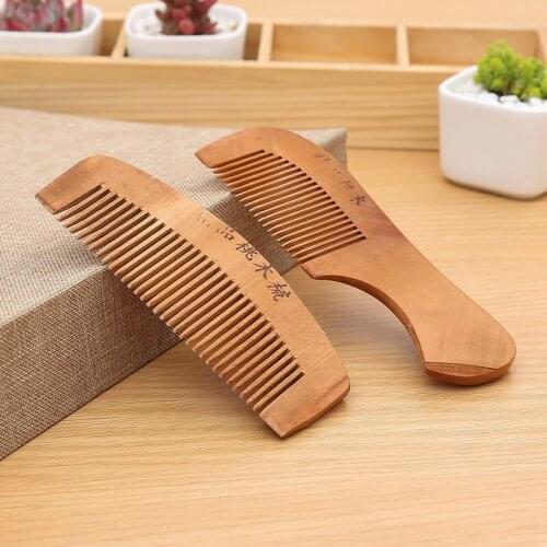Wooden comb handle massage scalp comb 9/12/14cm cm wooden comb, individually wrapped wooden anti-static Wear-resistant wood comb
