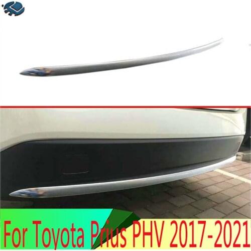 For Toyota Prius Prime PHV 2017 2018 2019 ABS Chrome Rear Bumper Skid Protector Moulding Cover Trim 1pcs Car Styling Accessories