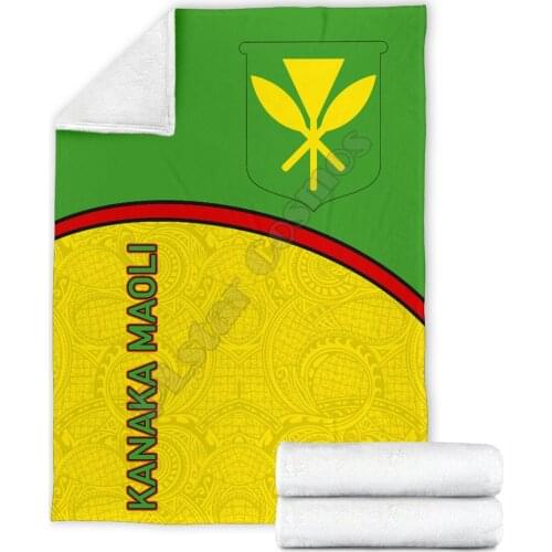 Hawaii Flag Premium Blanket Kanaka Maoli Style 3D printed Wearable Blanket Adults/kids Fleece Blanket Sherpa Blanket