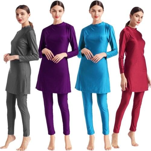 Burkinis Plus Size Islamic Swimsuit For Women Muslim Swimwear Full Cover Conservative Swim Wear Maillots de bain musulmans