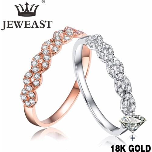 Natural Diamond 18K Gold Pure Gold Ring Beautiful Gemstone Ring Good Upscale Trendy Classic Party Fine Jewelry Hot Sell New 2020