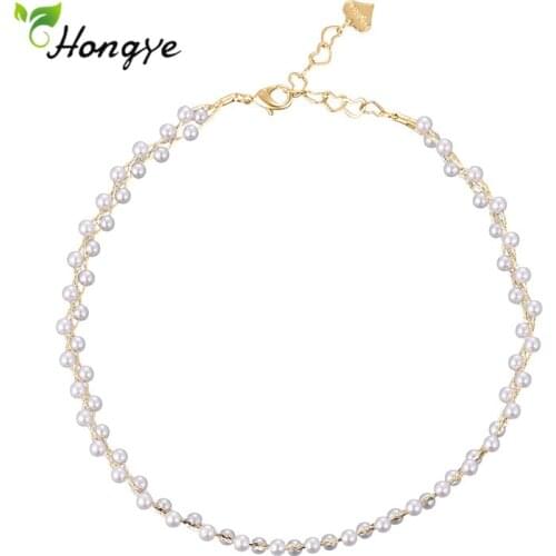 Hongye 2021 Trendy Natural Freshwater Pearl Necklace For Woman Girls Wedding Party Delicate Unique Jewelry Gifts New