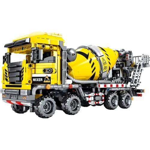 Creator MOC Car City Engineering Cement Truck Construction Mixer Trucks Building Block Brick Toys for Kids Christmas Gifts