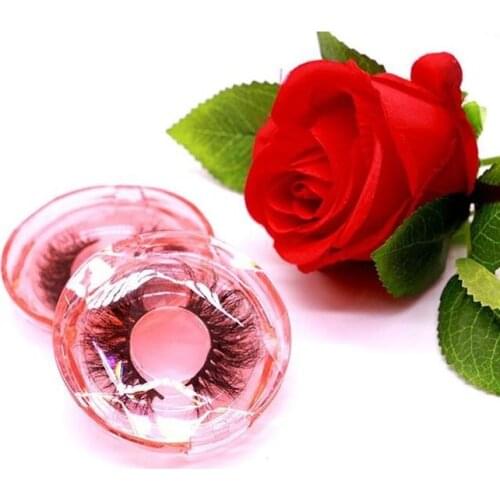 Round Eyelash Boxes Organizer Clear Eyelashes Packaging Wafer Box Case Acrylic Eyelash Storage Container Makeup Accessories Tool