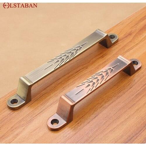 LSTABAN European Modern Minimalist Antique Copper Drawer Shoe Cabinet Bookcase Closet Cupboard Door Zinc Alloy Handle