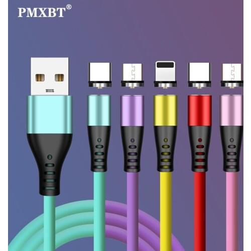 Liquid Silicone Magnetic Cable Micro USB Type C Phone Charging For iPhone Samsung Huawei Microusb USBC Magnet Charger USB Cable