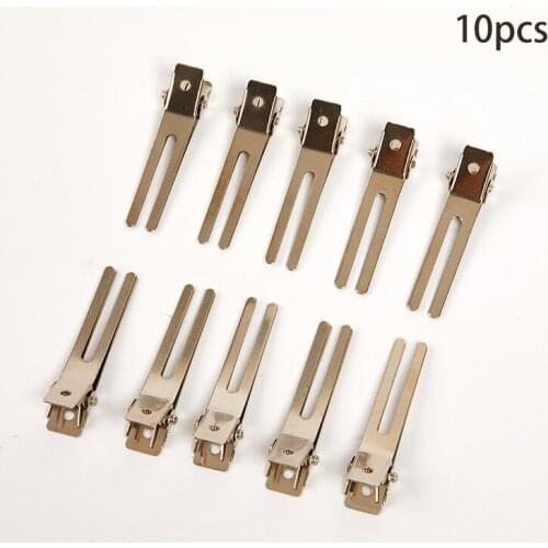 10pcs Prong Metal Alligator Clips With Bulk Craft DIY Hair Clip Durable Hair Accessories, Hair Clip, Hairdressing Tools