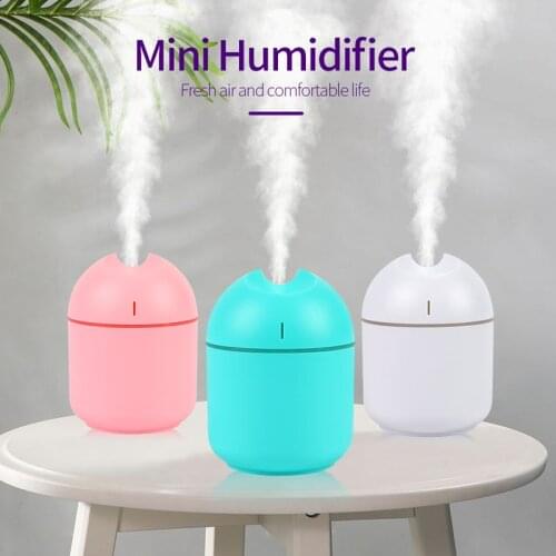 Mini Humidifier Ultrasonic Air Humidifier Essential Oil Diffuser Home Bedroom Office Aromatherapy Spray USB Night Light Filter