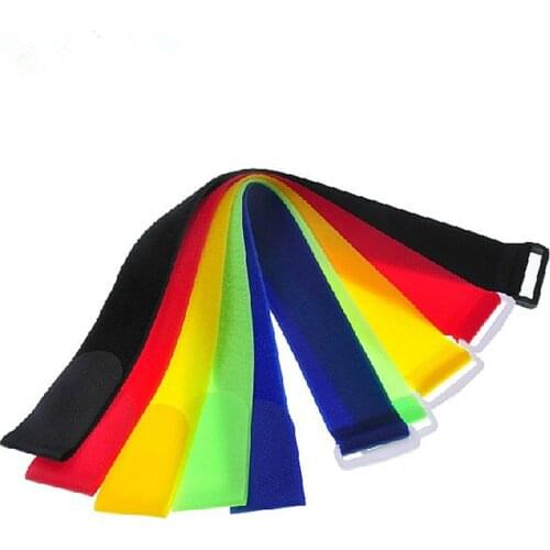 10pcs 5*30cm Nylon Cable Ties Reusable Wire Organizer Strap Hook Loop Fastener Tape with Plastic Buckle for PC Wire Management