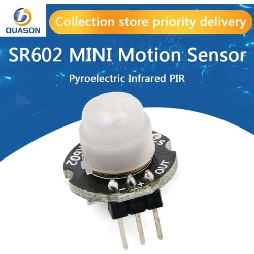 SR602 MINI Motion Sensor Detector Module Pyroelectric Infrared PIR kit sensory switch Bracket for arduino Diy With lens